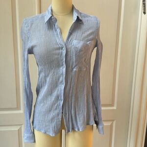 Express blue button down top!